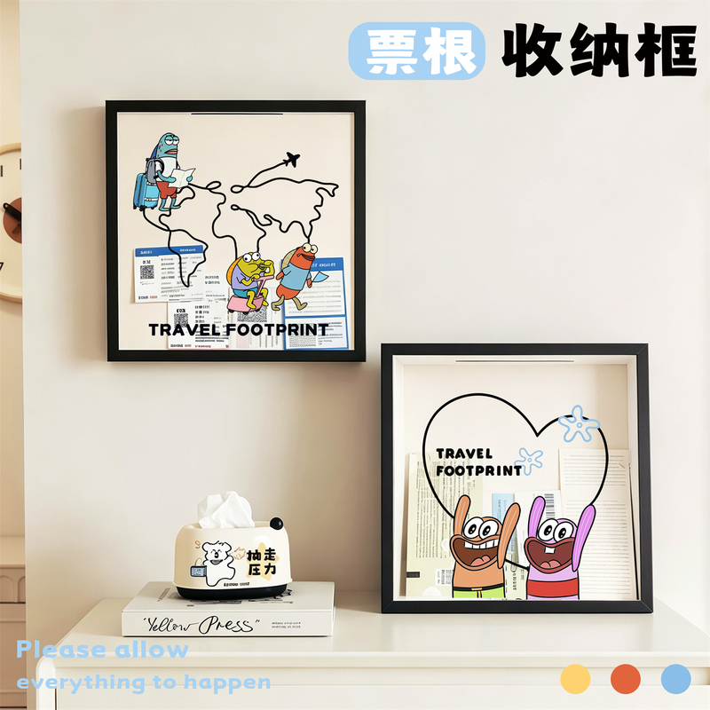 Ticket Stub Storage Frame, Time Fragment Photo Frame, Concert Tickets, Travel Postcards, Map, Souvenir Display Frame, Wall Hanging Ticket Stub Storage Frame, Time Fragment Photo Frame, Concert Tickets, Travel Postcards, Map, Souvenir Display Frame, Wall Hanging