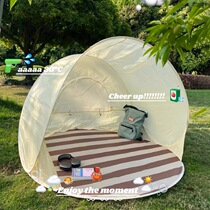 South Koreas ins portable childrens tent outdoor camping can be opened in one second with large space and shade beach tent