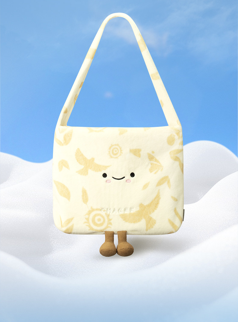 【中國直郵】 霸王茶姬 好朋友毛絨單肩包手提包手腕包可愛帆布包 桂馥蘭香款*1個