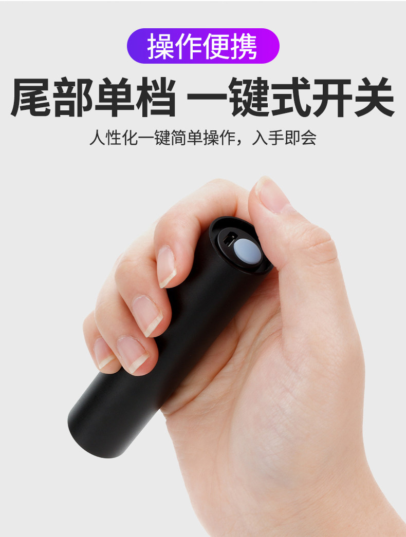 Cross-Border Popular Product: Wood's Lamp for Detecting Cat Ringworm, Urine Fungus, and Fluorescent Agents; Mini Flashlight with Ultraviolet Light for Banknote Verification