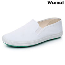 Mens canvas shoes track and field shoes dance performances white shoes white medicinal mens and womens work shoes white labor insurance