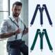 Men's Suspenders with Hooks, Adult Elastic Hook Clips for Trousers, Anti-Slip Pants Clips, Vintage Gentleman Style