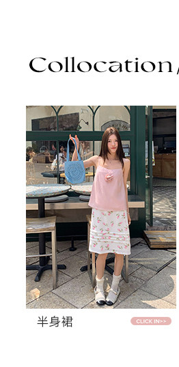 牙套大汪【花朵礼记】топ с объемными цветами розового цвета, регулируемые бретели