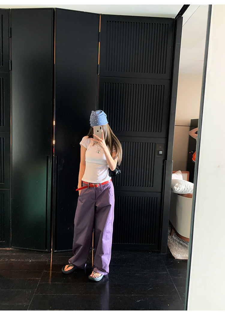 牙套大汪 Стильный комплект из двух предметов с майкой в корейском стиле