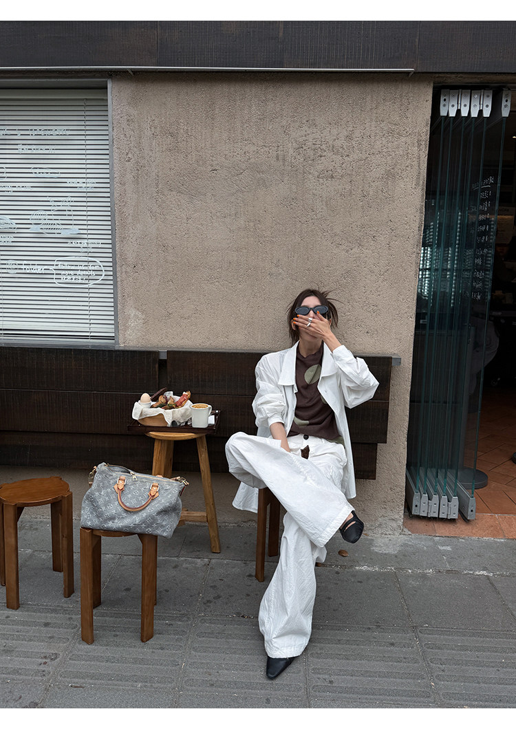 牙套大汪 【工装世家】 Многокарманные рабочие брюки в американском стиле свободного кроя с эффектом стирки