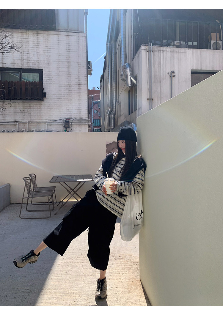 牙套大汪 【City Walk 神裤】укороченные карго брюки с кулиской и множеством карманов для городских прогулок