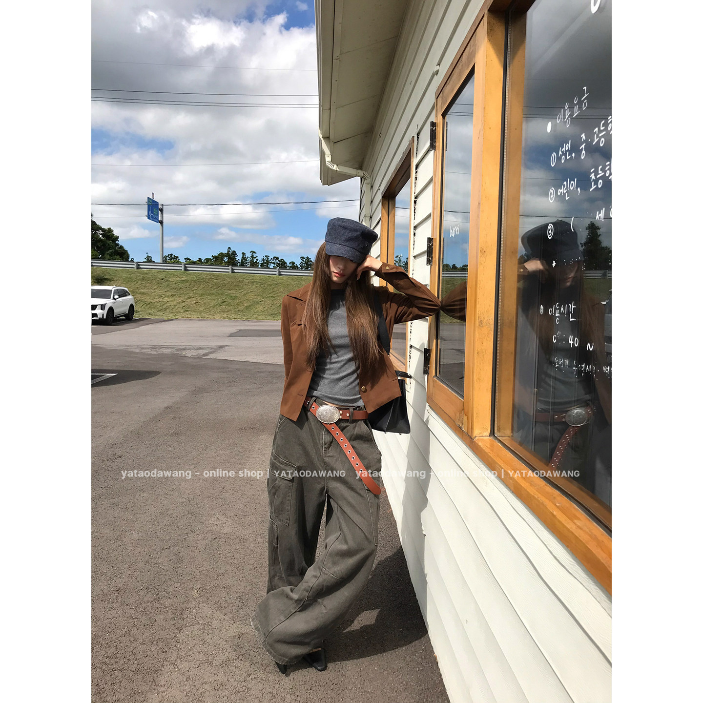 牙套大汪 Универсальная футболка с рукавами 3/4 базовый верх