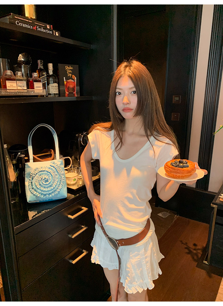 牙套大汪 【呼吸T】женская футболка с короткими рукавами 2025 новая модель с шерстью летняя свободная универсальная многоцветная