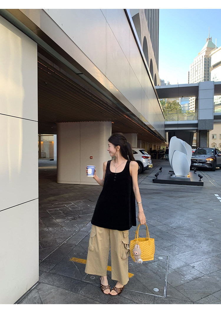 牙套大汪【奥斯汀小姐】Бархатное платье-сарафан А-силуэта с U-образным вырезом