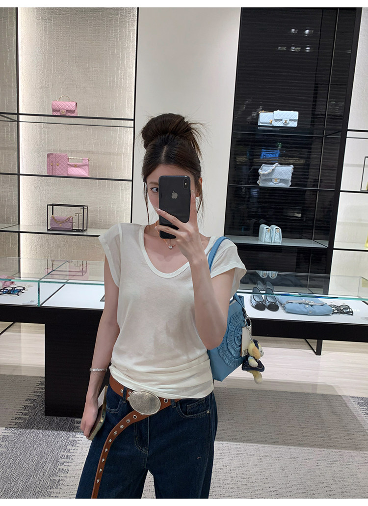 牙套大汪 【呼吸T】женская футболка с короткими рукавами 2025 новая модель с шерстью летняя свободная универсальная многоцветная