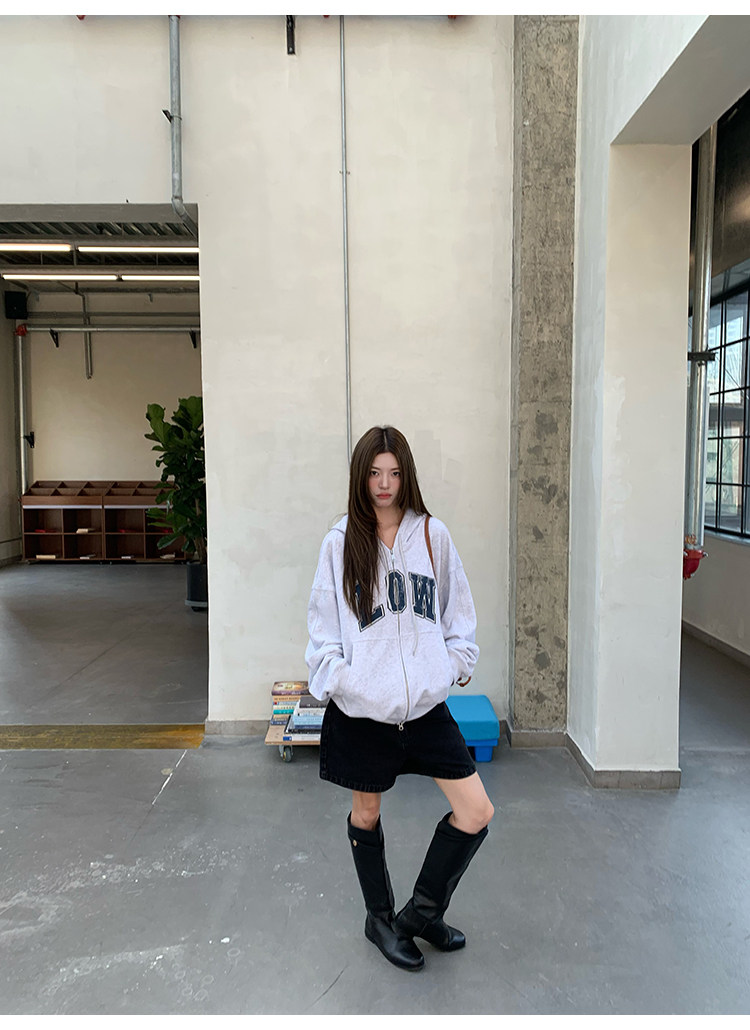 牙套大汪 джинсовые шорты с высокой талией для стройного силуэта