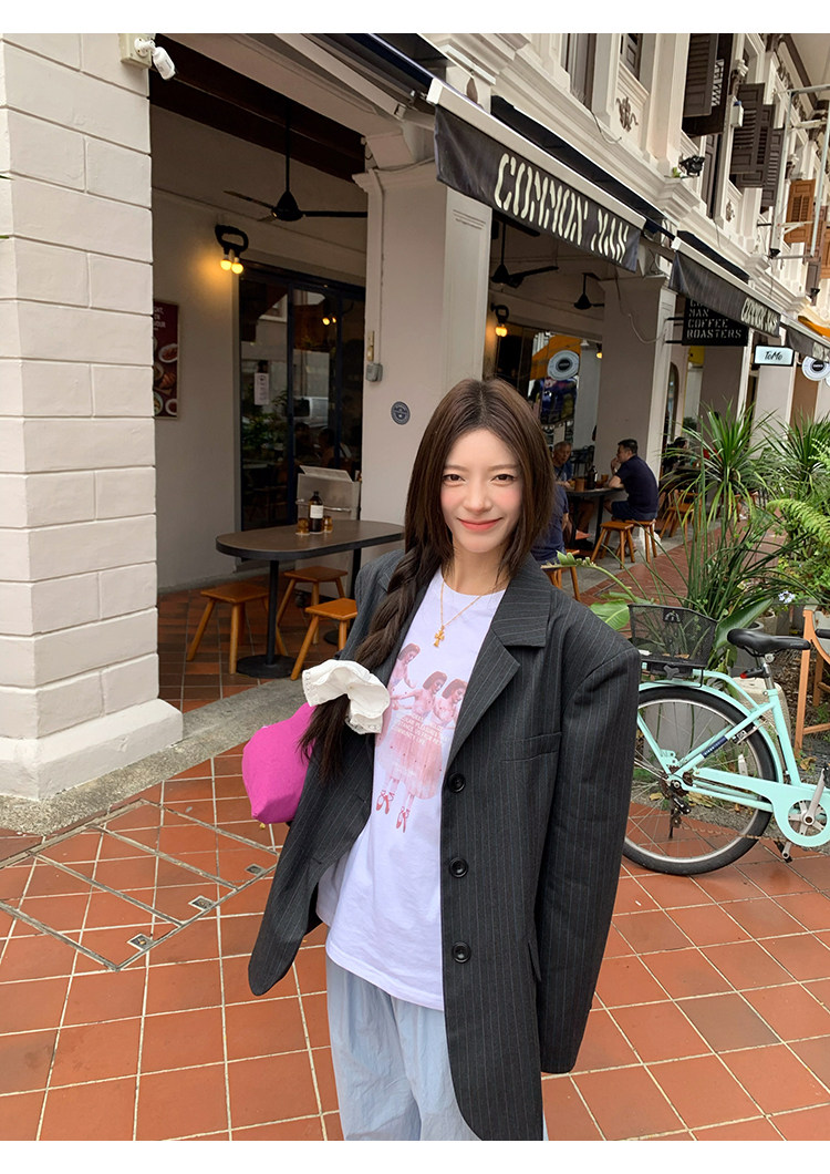 Балетная фея свободная футболка с весенним принтом