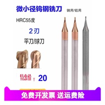 Micro small diameter flat cutter ball cutter 0 2 0 3 0 4 0 5 0 6 0 7 0 8 0 9mm tungsten steel alloy milling cutter