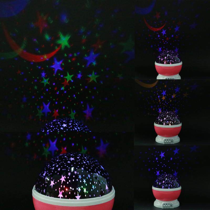 лампа led rotating night light projector starry sky star maste House music beauty home