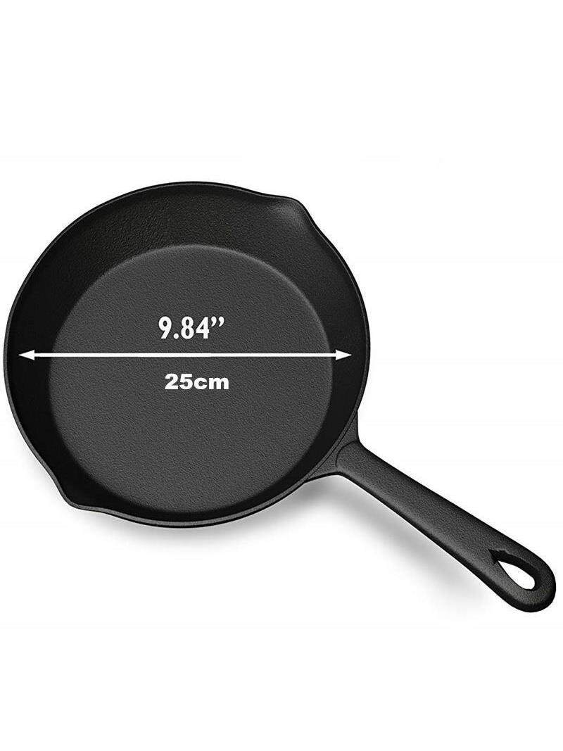 Cast Iron Skillet 9.84 Inch (25cm) Heavy Duty Pan - Product image 6