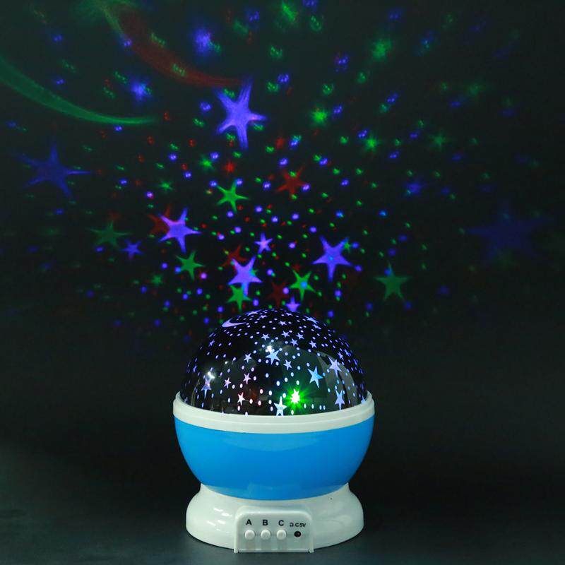лампа led rotating night light projector starry sky star maste House music beauty home