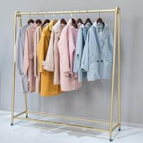 Floor-standing clothes rack balcony clothes drying rod home bedroom simple clothes storage rack coat rack clothing store display rack