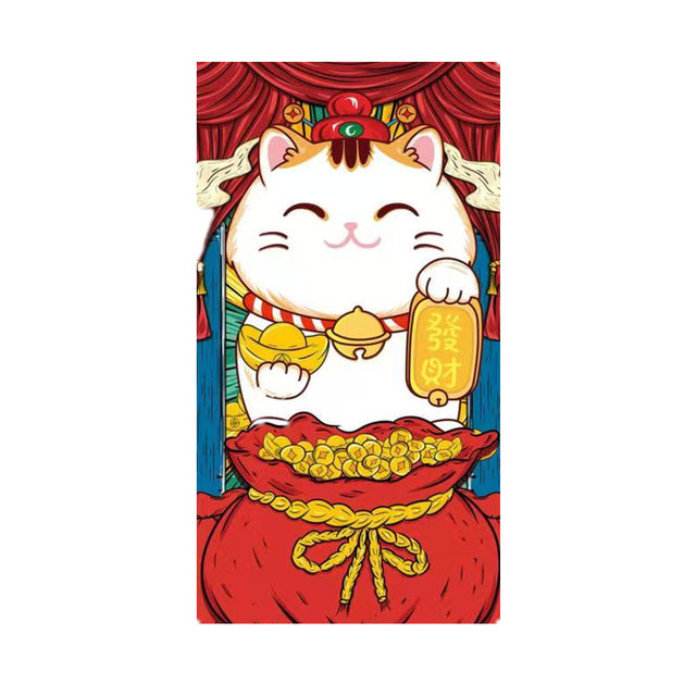 New Year's Eve Thick Paper Red Packet Bag Children's Cute Cartoon Red Packet Return Gift Personalized Creative New Year's Pack Return Gift Bag Long Style