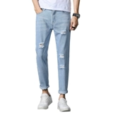 Демисезонные джинсы, заплатка для ремонта пятки, трендовые универсальные осенние штаны, облегающий крой, в корейском стиле