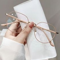 Fashion Retro Elegant Anti Blue Light Glasses Round Metal Fr