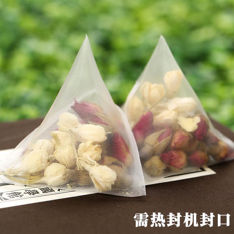100 Pieces of 6.5*8 Nylon Triangular Tea Bags, Heat-Sealed Tea Bags, Tea Extraction Filter Bags, Disposable Empty Bags, No Label