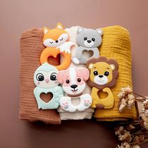 10pc Baby Silicone Teether Rodent Silicone Animal Fox Pacifi