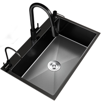 Pindaojia 58 kitchen sink 304 stainless steel brushed dish sink vegetable sink above and below the counter large single sink