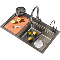 Sink basin kitchen household sink stainless steel large single-slot sink sink sink under the counter basin counter top 58