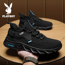 Floral Playboy 2022 new mens shoes Summer Korean version trendy casual cloth shoes net face sports running 100 hitchhiking shoes