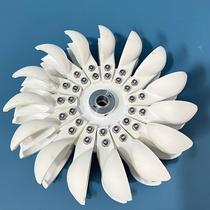 Efficient Pelton impeller impact type water wheel bucket disc DIY hydroelectric generator lightweight and robust