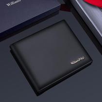 King Paul Mens Wallet New Trendy First Layer Cowhide Wallet Mens Cowhide Wallet Mens Casual Multi-Card Slots