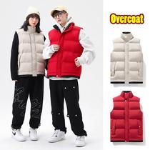 Plus size vest mens trendy brand vest youth stand-up collar vest business vest student vest fake two-piece vest