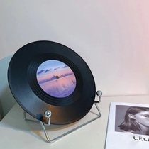 Vinyl record storage rack simple decorative painting stand ins birthday gift NetEase Cloud clock ornament display