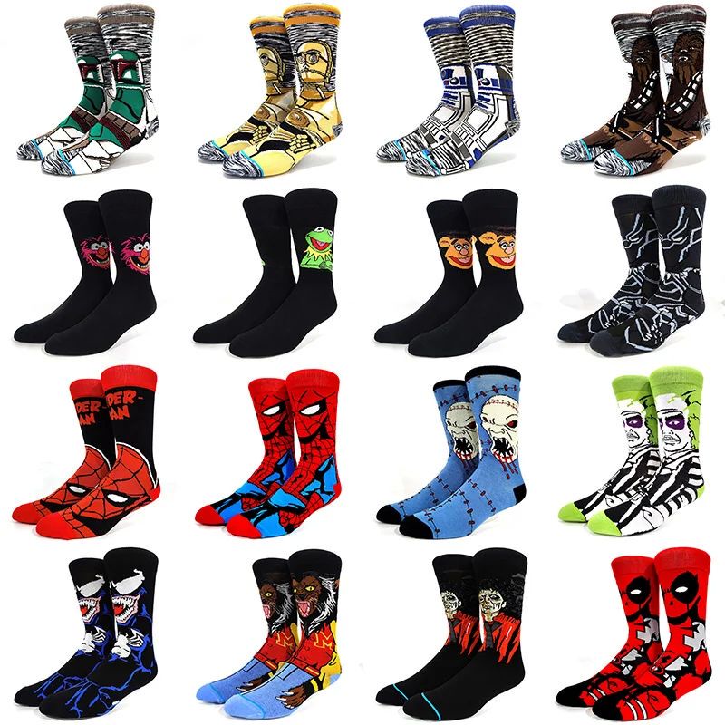 Style Comics Hero General Socks Cartoon Iron Man Spiderman Style Comics Hero General Socks Cartoon Iron Man Spiderman