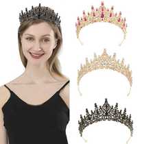 Cross-border Amazon crown tiara birthday headband queen hot selling bridal alloy hair accessories party crown rhinestones