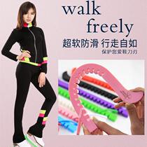 Cold-proof super-soft non-slip nylon figure skates skate covers multi-functional adjustable skate protectors flower skate covers