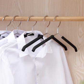 Stainless steel collodion clothes hanger, non-slip, household, traceless, multifunctional sponge clothes hanger, bold storage, clothes hanging