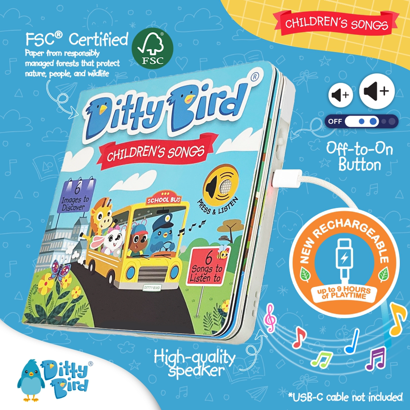 Australian Original Dittybird Sound Book Ditty Bird Picture Book English Nursery Rhymes Db Early Education Enlightenment Ins