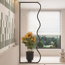 Modern simple light luxury Internet celebrity Changhong glass partition stainless steel living room light luxury entrance bathroom screen