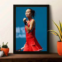 Zheng Qinwen poster Chinese tennis photo frame setting inspirational room framed wall hanging dormitory picture frame mural gift