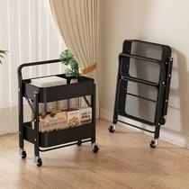 German imported foldable snack rack floor-standing home living room bookshelf with wheels childrens toy storage shelf