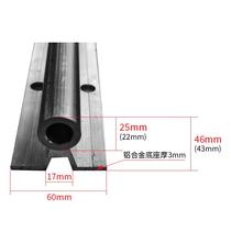 Stainless steel solid floor rail electric sliding door courtyard door arc rail heavy-duty round tube sliding rail sliding door rail