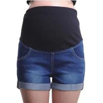 Summer Maternity Short Pregnant Denim Jean Mommy Clothing Pr
