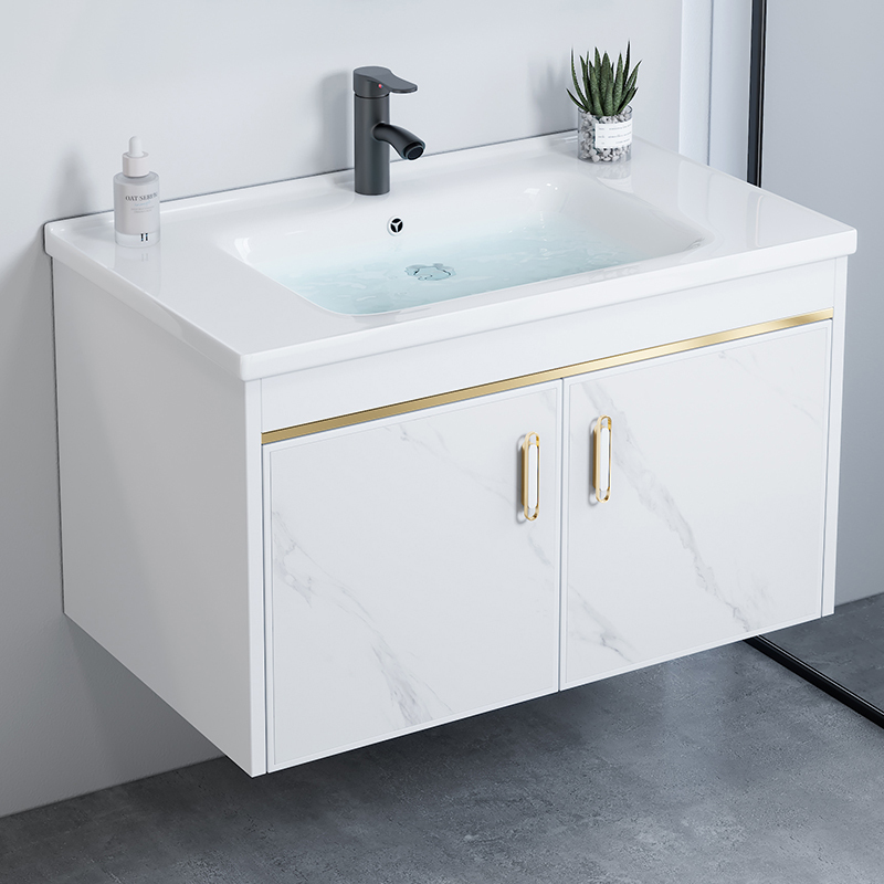 Ceramic Integrated Wall-Mounted Washbasin Cabinet Combination Bathroom Small Apartment Washbasin Home Wall-Mounted Washstand Sink Ceramic Integrated Wall-Mounted Washbasin Cabinet Combination Bathroom Small Apartment Washbasin Home Wall-Mounted Washstand Sink
