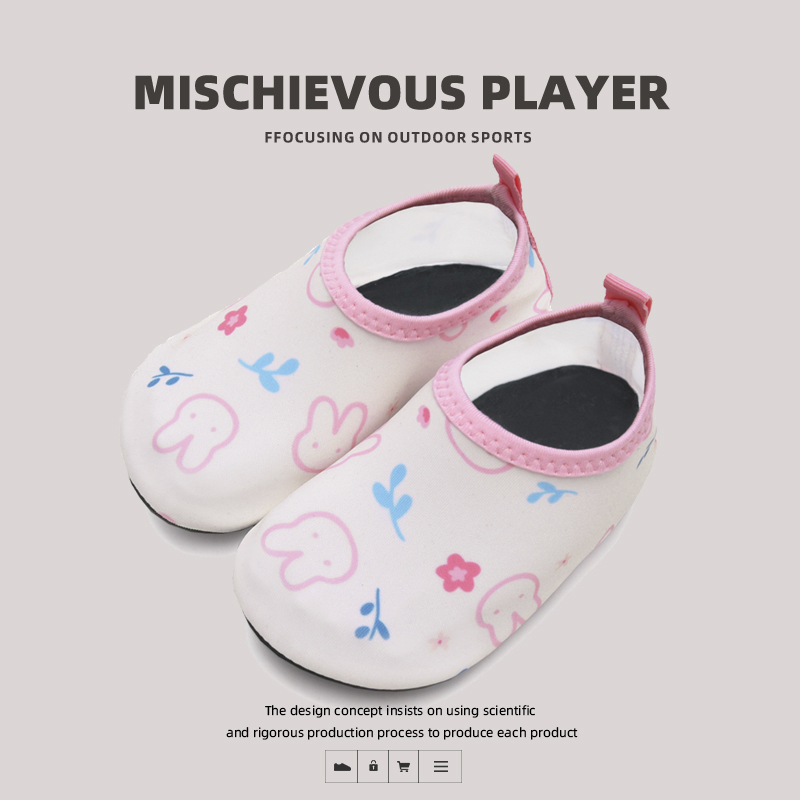 Children's Beach Shoes and Socks, Non-Slip Baby Wading Shoes, Boys and Girls Toddler Creek Shoes, Quick-Drying Beach Shoes, Swimming Gear