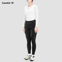 Spring and summer cycling jersey trousers breathable sponge cushion road bicycle cycling pants women (Hutton) black