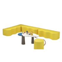 Manufacturers simple office reception room reception area creative special-shaped office sofa combination wavy corner booth
