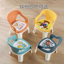 Baby 1 to 2 years old small bench small stool childrens backrest home cartoon short back chair thickened cute seat