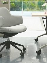 Nordic comfortable and fashionable aluminum alloy reclining guest chair with wheels computer office chair backrest leisure office chair B366