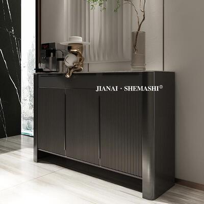 Итальянский минималистский деревянный шкаф Light Luxury Style Rock Board Корпус крыльца после современной входной двери Хранение декоративное перегородка
